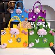 New Cartoon Felt Mummy Bag Baby One Hundred Days Banquet Souvenir Cute Shopping Bag Felt Handbag 26.