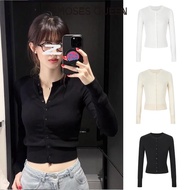 Moses Queen 323 #Knitted Cardigan Women's 2024 New Slim and Skinny French Versatile Button Jacket To