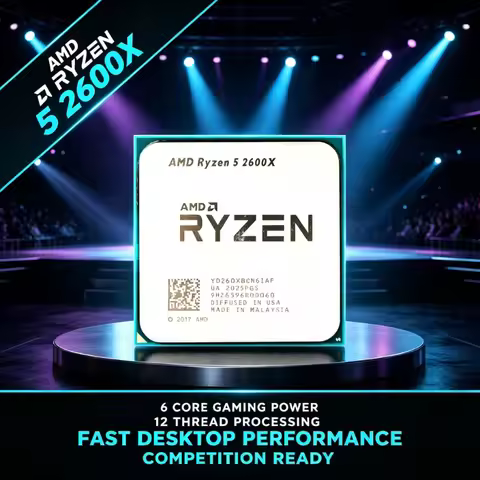 AMD Ryzen 5 R5 2600X 3.6GHz 6-Core 12-Thread 95W CPU Processor LGA AM4