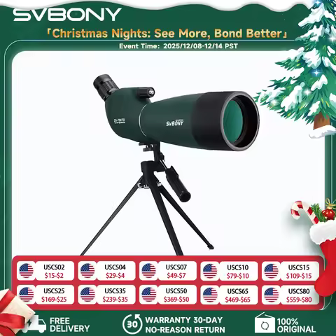 Svbony SV28 Spotting Scope 50/60/70/80mm Powerful Zoom With Tripod Waterproof,Camping equipment, Tar