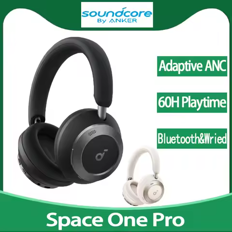 Original Anker Soundcore Space One Pro Adaptive Active Noise Cancelling Headphones Driven by 6 Mics 