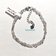 Kyowa Herkimer Raw Stone Bracelet 4.4 mm 15.5 - 19 Boards
