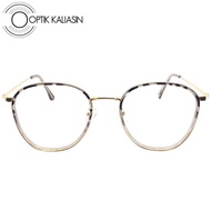 sale!! frame kacamata pria wanita bulat titanium pc full frame korea