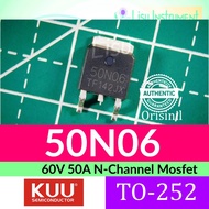 50N06 60V 50A N-Channel Mosfet TO-252 DPAK KUU Original