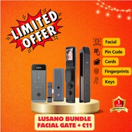 [SHOPEE EXCLUSIVE DEAL & SG BEST SELLER] Lusano C11 Digital Door Lock + Facial Gate Lock
