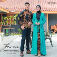 couple batik gamis kombinasi 2936
