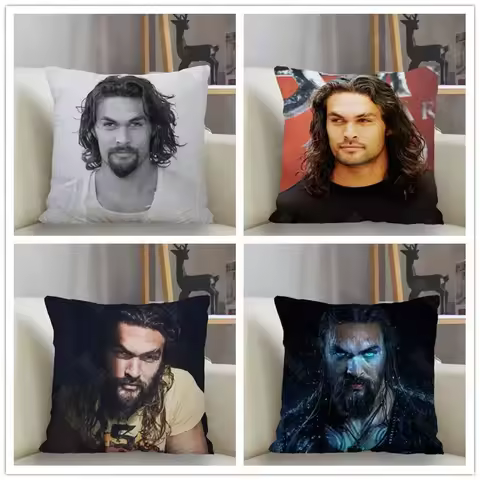 Musife Jason Momoa Pillowcase Custom Square Pillow Cover Case Zipper Pillowcase 35*35,40*40,45*45cm 