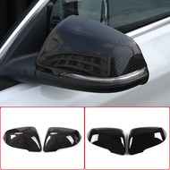 2Pcs Carbon Fiber Style Car Side Rearview Mirror Cap Cover Trim Shell For BMW 2 Series X1 F48 F45 F46 2015-2021 Auto Accessories