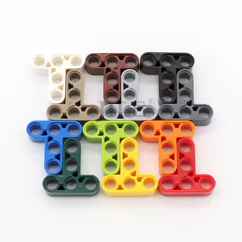 10pcs Technology Liftarm 3x3 T Shape Thick Bricks Model 60484 Building Blocks Compatible with Access