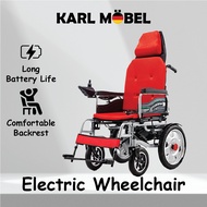 High Back Kerusi Roda Elektrik Electric Wheelchair Foldable Backrest High Back kerusi roda elektrik