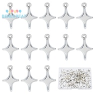 1set 120pcs Alloy Pendants Star  18.5x11.5x3mm Hole: 1.4mm