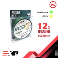 EXP EMO 12X Casting Braided PE Line 150M Braid Fishing Line