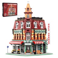 Mini City House Building Set, Three-Story Coffee Shop House Building Blocks, Mini Building Blocks(19