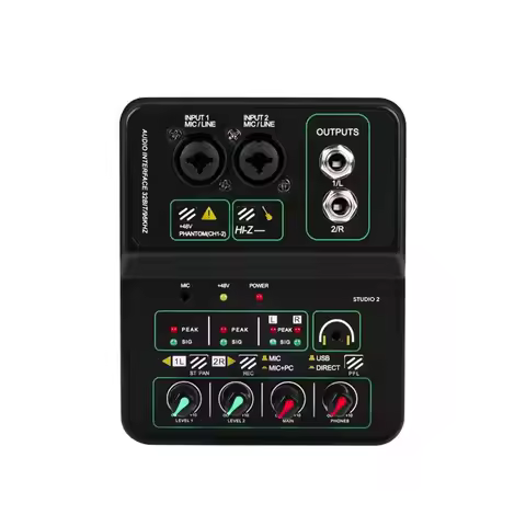 2 Channel Audio Mixer 32BIT/96Khz Hi-Res Professional