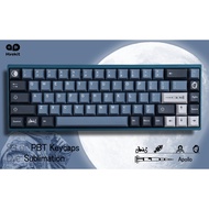GMK Apollo keycaps, 139 Keys keycaps Cherry Profile DYE-SUB Personalized GMK Keycaps For Mechanical 