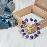 紫水晶+白水晶手鍊