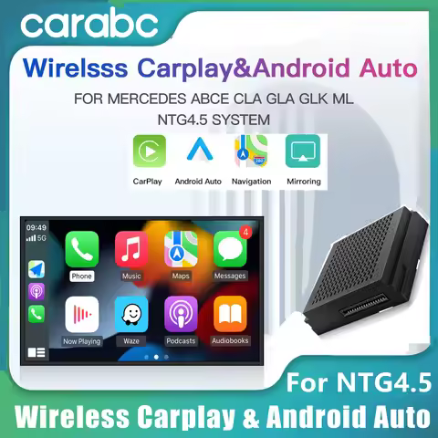 CARABC Wireless CarPlay for Mercedes Benz Android Auto Mirror Link AirPlay Function Models A, B, C, 