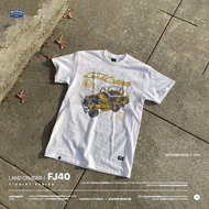 Land cruiser fj40 T-shirt, modified unit specification details, autowear, landscape detailed hardtop