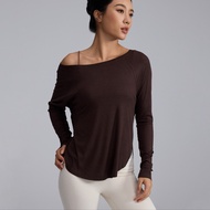 【LASYYOGA】(No Bra) Sports Top Modal Two Ways of Wearing Loose Comfortable Breathable Soft Long Sleev