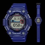 Ws-1300H-2av  藍色。10年電池 月齡 潮汐 LED跳字款式。CASIO general 新款。正品正貨有保養。聖誕限時特價
