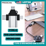 Proocam O-102 Type-C IOS Micro USB 3.0 OTG for Phone pad laptop MAC