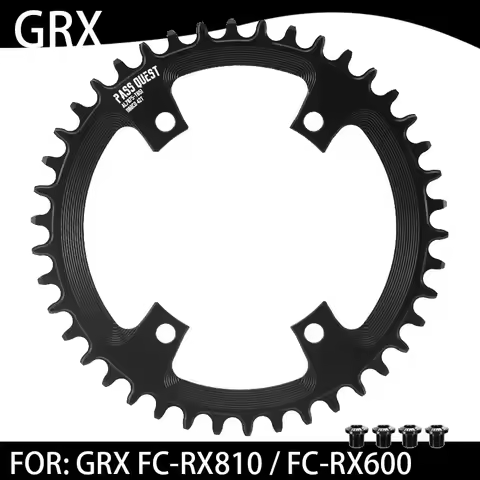 PASS QUEST grx 110 bcd 4 bolt chainring round oval narrow wide chainring 36 40t 42t 46t 50t 52t for