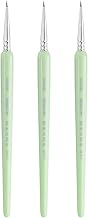 HARFINGTON 3pcs Detail Paint Brushes 5mm Pointed Tip Nylon Hair Miniature Painting Brush for Waterco