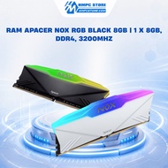 RAM Apacer NOX RGB Black 8GB | 1 x 8GB, DDR4, 3200MHz,