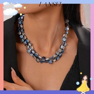 LA Beaded Necklace, Irregular Elegant Colorful Necklace, Fashion Exaggerate Double-layer Jewelry Acc