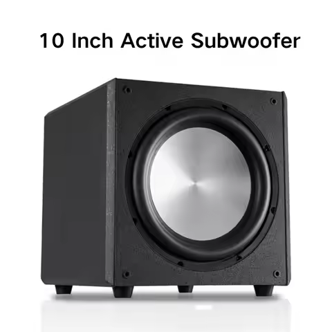 300W Active Subwoofer 10 Inch Sound Box 18mm Thick Board Speakers HiFi Wooden Speaker Deep Bass Audi