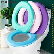 ROSEGOODS1 Toilet Seat Cover  Pure Color Washable Warm Winter Pad Bidet Cover