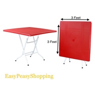 Meja Pasar Malam 3x3/ Foldable Plastic Dining Table 3’' x 3’ Meja Lipat/ Meja Plastik 3 x 3( READY S