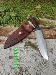 Pisau Daging Bushcraft Bowie Camping Outdoor HSS Pb 19 cm