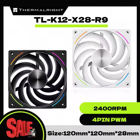Thermalright TL-K12-X28-R9 Computer Case Fan,120x120x28mm/LCP Material/High-Performance Cooling Fan