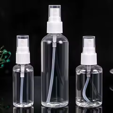 1PC Bottle Clear Plastic Empty Spray Bottle Portable Refillable Perfume Clear Sample Dispenser Small
