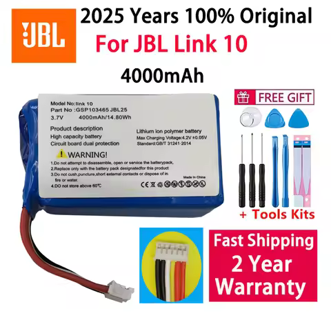 4000mAh New 3.7V Original Wireless Bluetooth Speaker Battery For JBL Link 10 Link10 Speaker Bateria 
