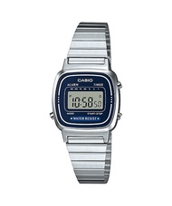 Casio Digital Jam Tangan Wanita Silver Rantai LA-670WA-2 Original