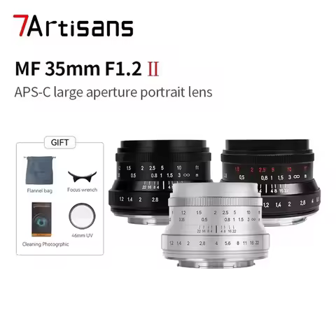 7artisans 35mm F1.2 Mark II APS-C Large aperture Prime Lens For Olympus&Panasonic M4/3 GH1 Sony E ZV