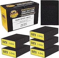 Dura-Gold 100 Grit 4-Sided Hand Sanding Block Sponges, Box of 6 - Performance Flex 3.9" x 2.75" x 1"