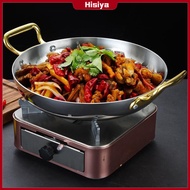 Hisiya หม้ออาหารทะเลหม้อราเม็งเกาหลีสแตนเลสกระทะ Paella