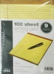 Everett LETTER SIZE Writing Pad 無孔 淡黃 英文稿紙 單本 21.6*29.8cm 