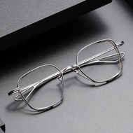 140mm Ultra-light Pure Titanium Glasses Frame Japanese Trendy Eyewear Unisex Designer Handmade Spect
