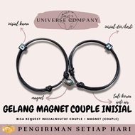 [UC] 2 PCS COUPLE INITIAL MAGNET BRACELETS COUPLE MAGNET BRACELETS KOREAN ROPE BRACELETS INITIAL BRA