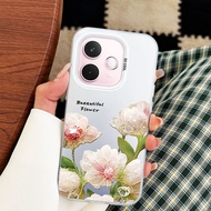 YBD Phone Case For OPPO A5 Pro A5X Chinese Style Lotus Flowers Hard Backboard Soft Edge Shell