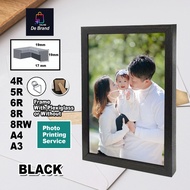 Black Wood Frame  4R 5R 6R 8R 8RW A4 A3 Photo PVC Sheet Frame | Certificate Frame