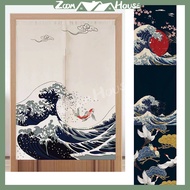 Door Curtain Japanese Style  curtain sliding door long  half door curtain kitchen  with rod blinds curtain Children's Room Home Decor roller blind curtain mosquito magnetic Multi-Size customized