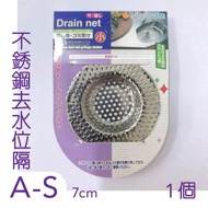 [A-S] 小  不銹鋼去水位隔 x1個  不銹鋼去水位網 水槽殘渣過濾網 排水口細網 排水孔地漏網 排水口 濾網隔渣網 廚房洗菜池水槽過濾網 鋅盤隔 圓形隔網