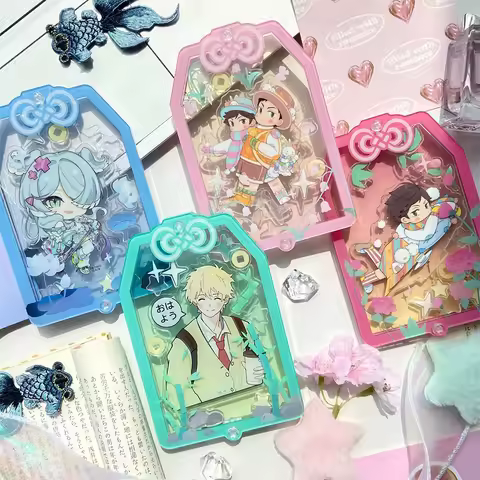 Acrylic card sleeve small card Polaroid card storage display props