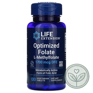 ✅✅ Life Extension, Optimized Folate, 1,700 mcg DFE, 100 Vegetarian Tablets One4