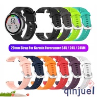 QINJUE for Garmin Forerunner 645 245 245M Replacement 20mm Strap for Vivoactive 3 Bracelet Wristbands Soft Sports Silicone Watch Band/Multicolor